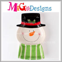 Новый стиль керамический Снеговик формы пластины как уникальные Новогодние подарки